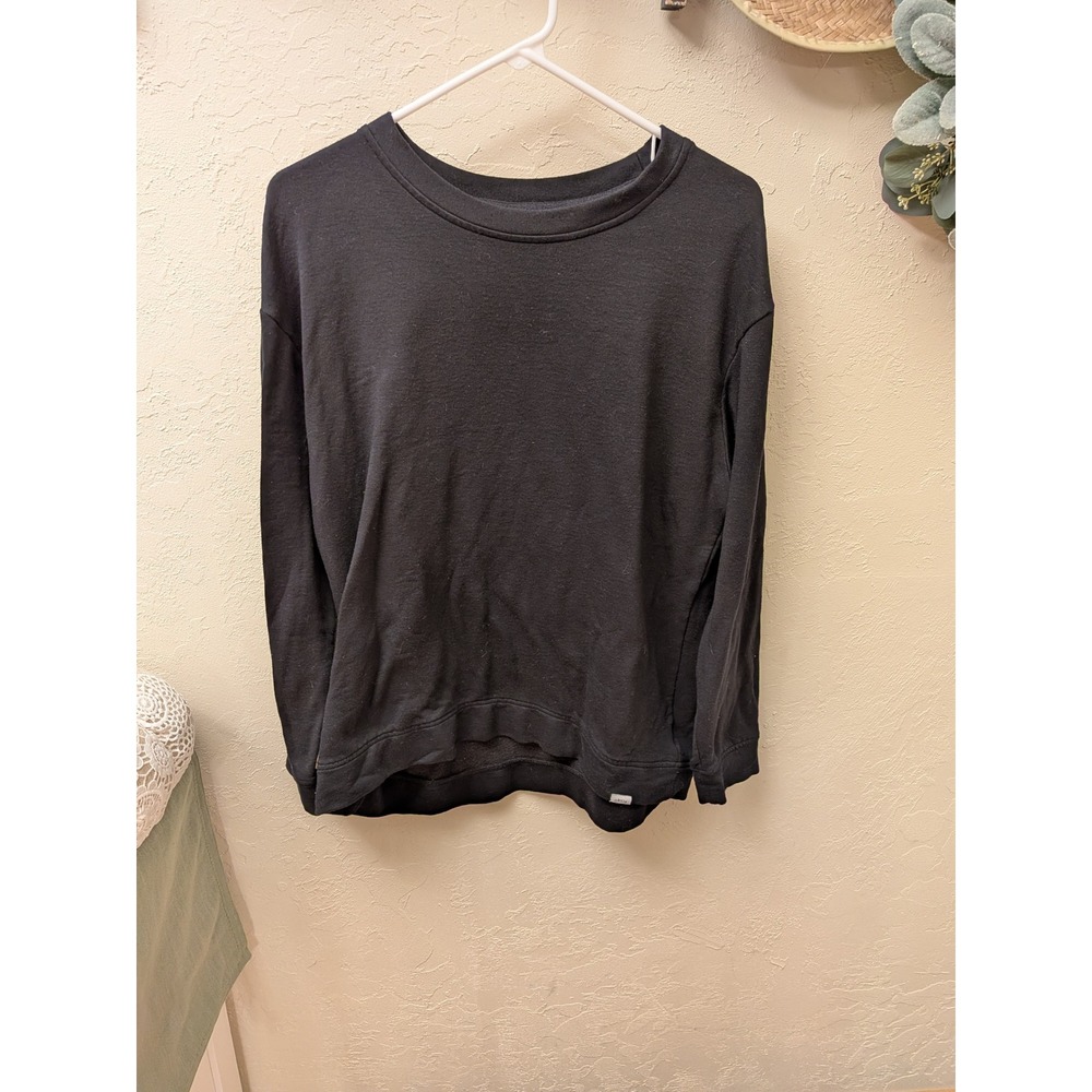 ORVIS Womens Black Crew Neck Long Sleeve Sweatshirt Pullover M M